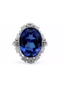 Sterling silver 925 Sapphire Ring Vintage craft vrc043s